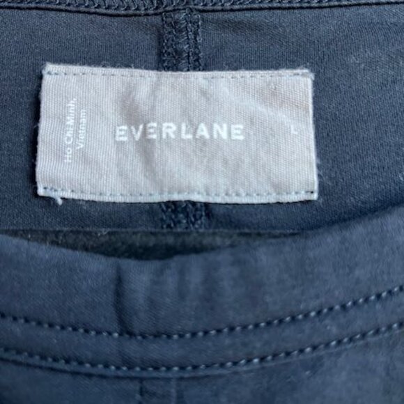 EVERLANE Black Luxe Cotton Side-Slit Tee Dress L - Picture 14 of 14